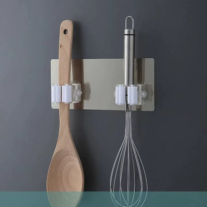 3Pcs Non Marking Mop Hanger Mop Clip Non Drilling Non Marking Broom Mop Hook Clip Mop Cartridge